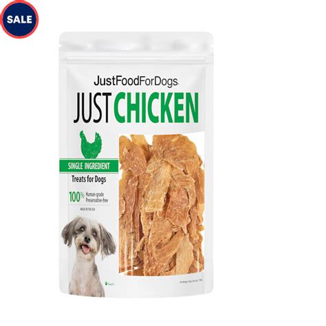JustFoodForDogs Snacks Chicken Breast Dog Treats, 2.5 oz..